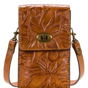 Patricia Nash Floral Tooled Phone Crossbody
